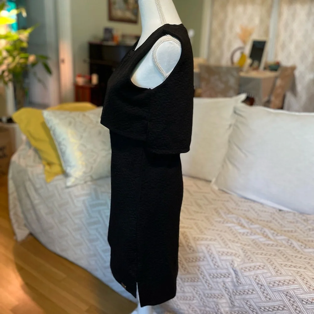 Bellfield Scilla Jacquard Textured Black Layered Dress - Picture 4 of 13